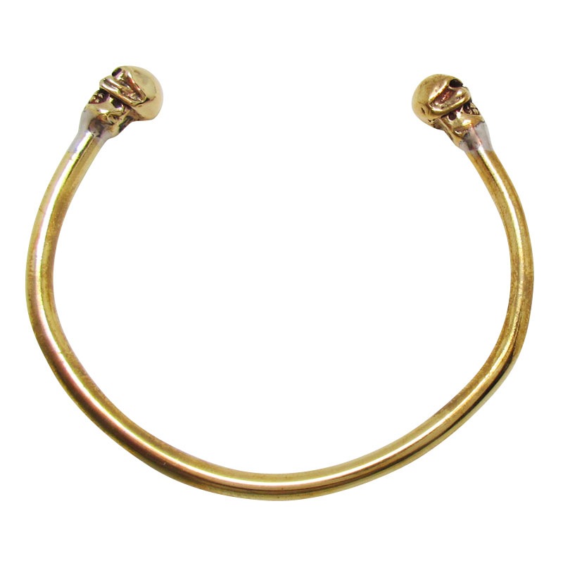 GOLD BRASS CHOMPS BANGLE