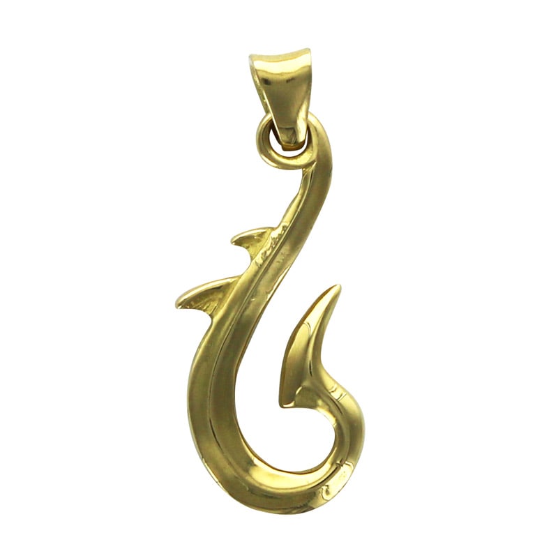 HOOK FINS CHARM NEW FISH HOOK18K GOLD