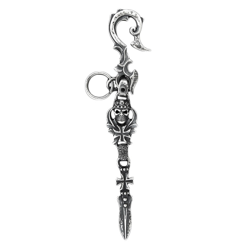 SCROLL HOOK KING WING WITH ROGUE DAGGER KEY CHAIN