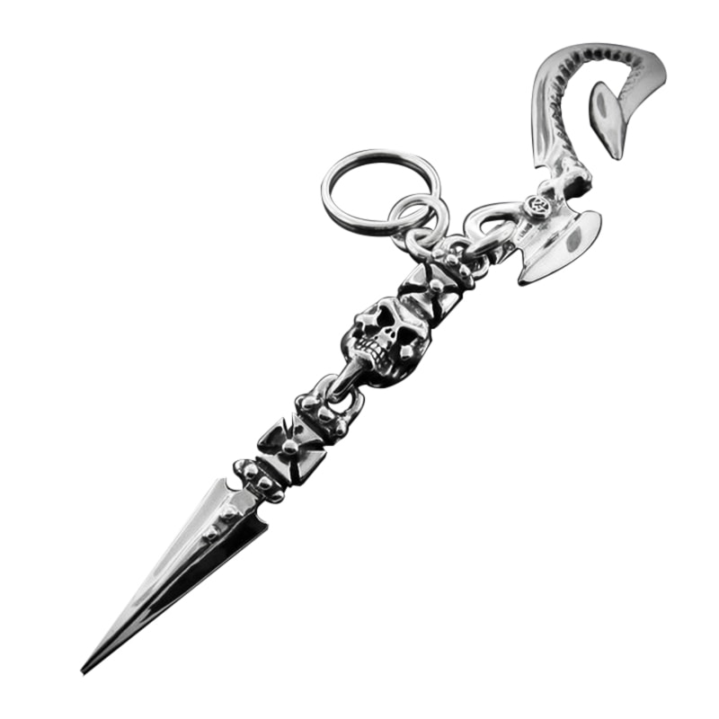 HOOK - LILG CROSS SKULL WITH DAGGER KEY CHAIN