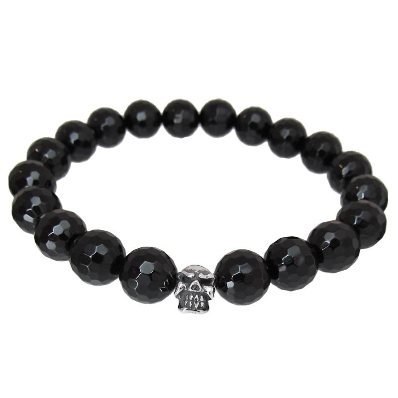 STONE WITH TINY CHOMPS BRACELET (10mm CUT ONYX) | コレクション