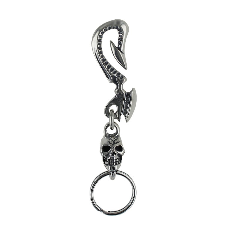 MEDIUM HOOK WITH SKULL KEY CHAIN