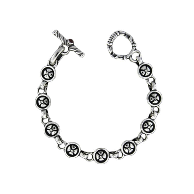 THIN MALIBU CROSS BRACELET WITH T-BAR CZ