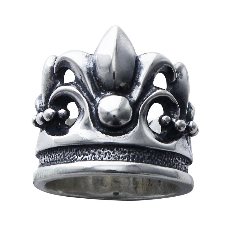 SILVER CROWN RING