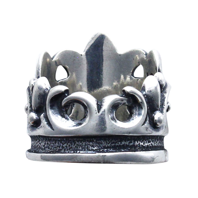 SILVER CROWN RING