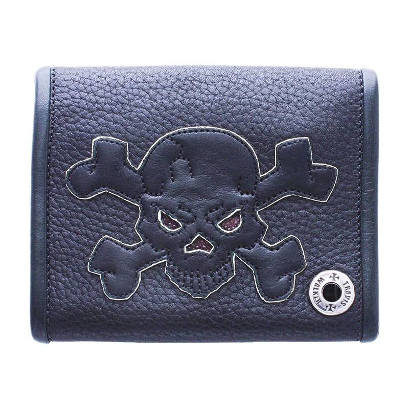 SMALL 3-FOLD SKULL & X-BONES WALLET | ウォレット | トラヴィス