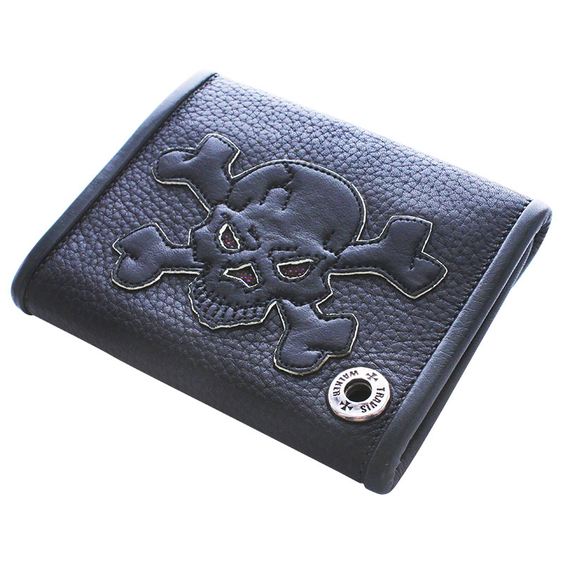 SMALL 3-FOLD SKULL & X-BONES WALLET | ウォレット | トラヴィス