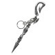 HOOK -CROSS SKULL WITH DAGGER 20TH PLAQUE .925 KEY CHAIN LTD.20