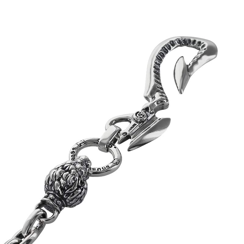 HOOK WITH D.C RING. LION ＆ SMOOTH LINKS WALLET CHAIN WITH OLD T