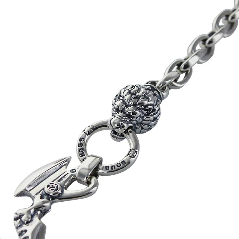 HOOK WITH D.C RING. LION ＆ SMOOTH LINKS WALLET CHAIN WITH OLD T
