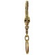 TENTACLE SKULL HOOK WITH I.D. KEY CHAIN IN BRASS