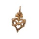 MINI SACRED HEART CHARM 18K GOLD