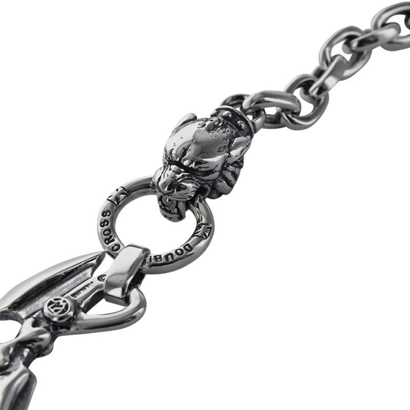 HOOK WITH D.C RING. SABOR TOOTH ＆ SMOOTH LINKS WALLET CHAIN WITH