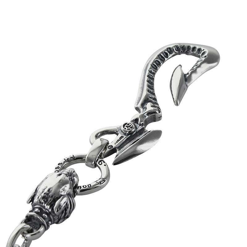HOOK WITH D.C RING. SABOR TOOTH ＆ SMOOTH LINKS WALLET CHAIN WITH