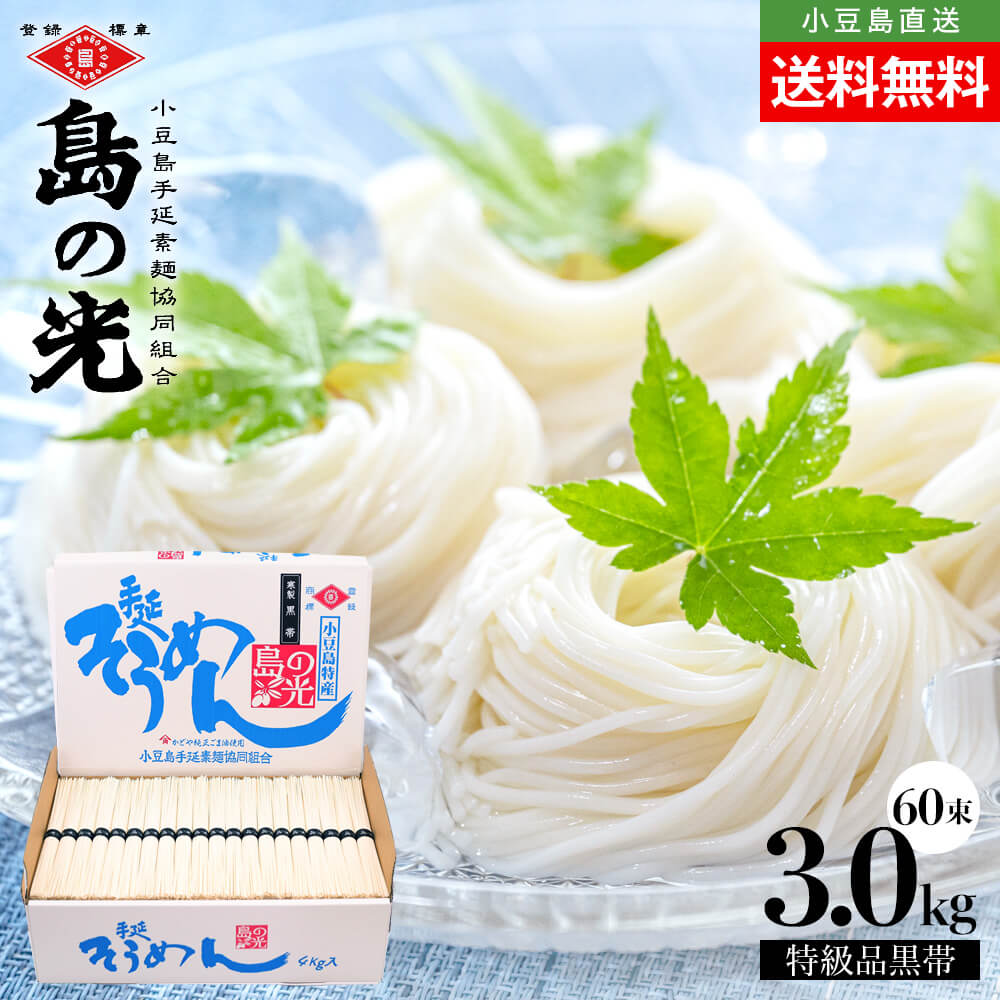 送料無料】 小豆島手延素麺 島の光3kg | そうめん