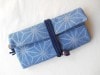 Huduru　道中財布　デニム紺　銀　麻の葉　江戸 財布 二鶴工芸 京もの|財布・入れもの|ファッション・アクセサリー