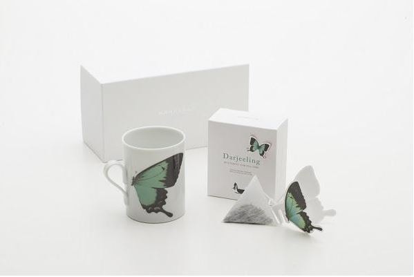 バタフライティー・マグ ／green＆Darjeeling 「九谷焼」の粘土屋さん