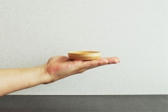 媛ヒノキ 小皿 8cm - MUKU LINK WOOD DESIGN 手作り 木製 食器 おしゃれ 木 皿 ウッド ミニ食器 可愛い小皿 木の皿 無垢 割れない キッズ オシャレ モダン アジアン 
