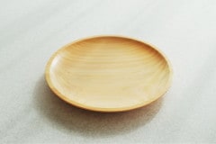 媛ヒノキ プレート 20cm - MUKU LINKWOODDESIGN 手作り 木製 食器 おしゃれ 木 皿 お洒落 可愛い ディッシュ ウッド 取り皿 めいめい皿 木の皿 無垢 割れない食器 キッ