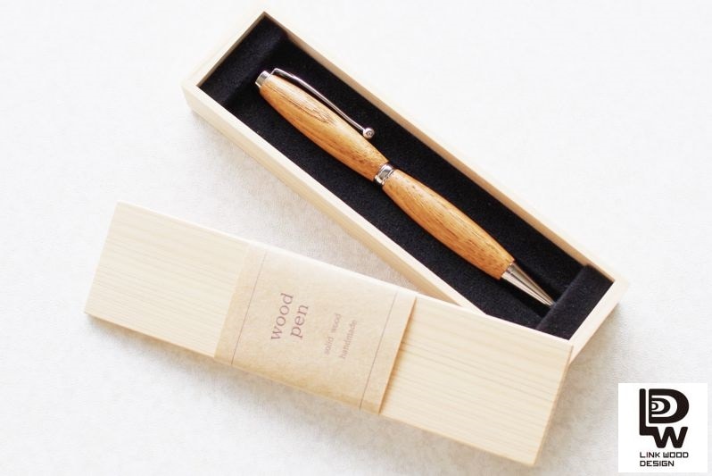 名入れ対応 世界の銘木 ボールペン - Chestnut クリ LINKWOODDESIGN