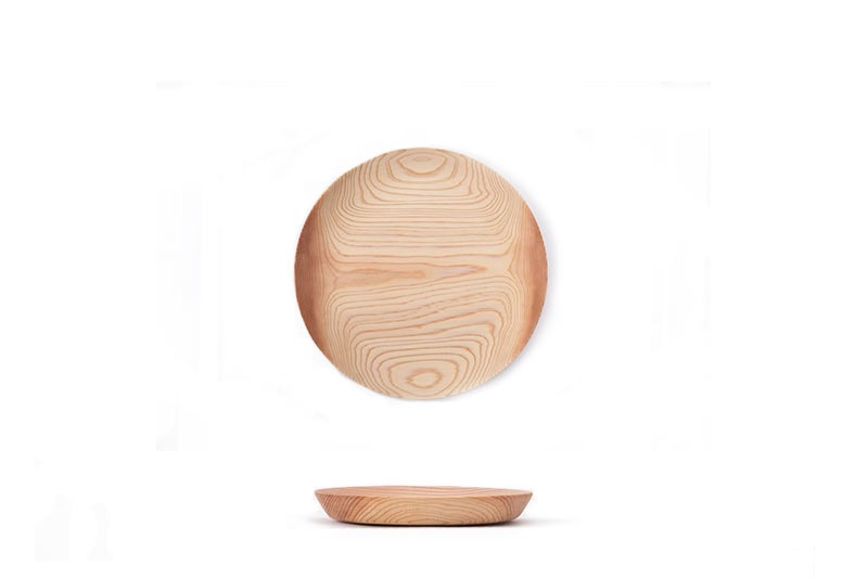 秋田杉 木のお皿 KACOMI 5寸 150mm プレート 15cm - 杉だらけ 手作り