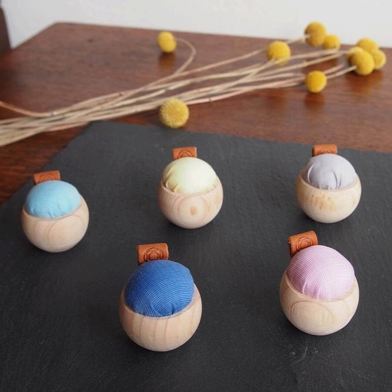 Cohana ヒノキのピンクッション 播州織 コハナ こはな 針山 ピン