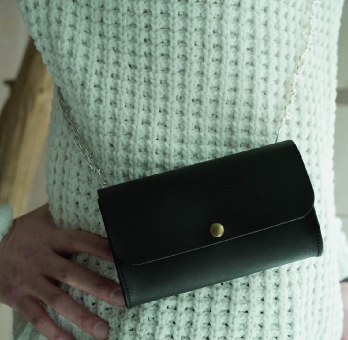 DODY-P leather bag & bone necklace(long) SET