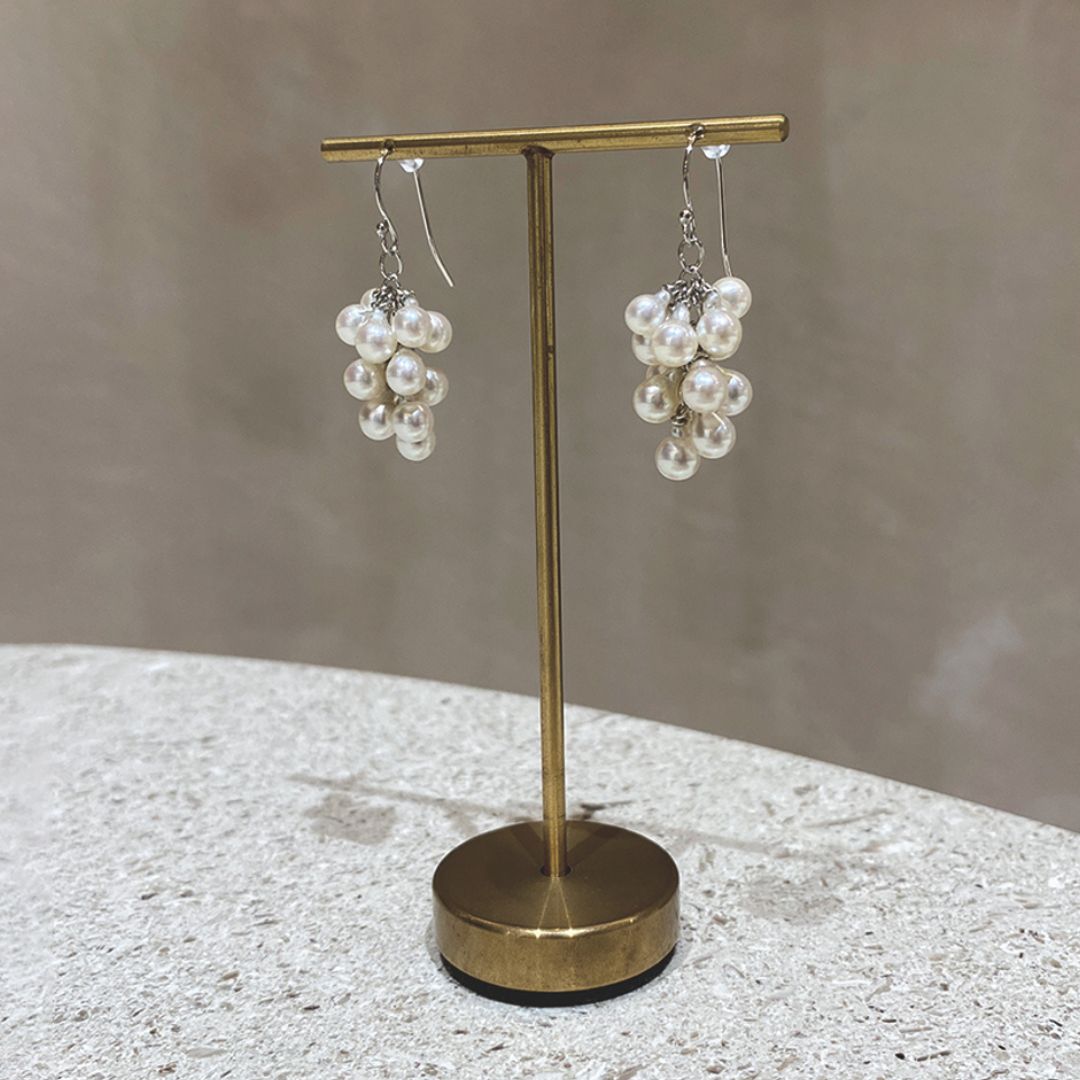 ぶどうピアス[GrapeClusterEarrings]