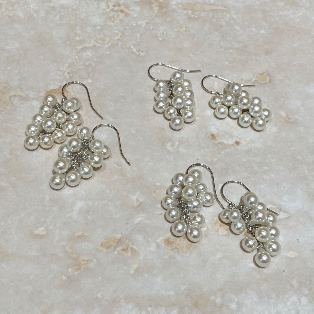 ぶどうピアス[GrapeClusterEarrings]