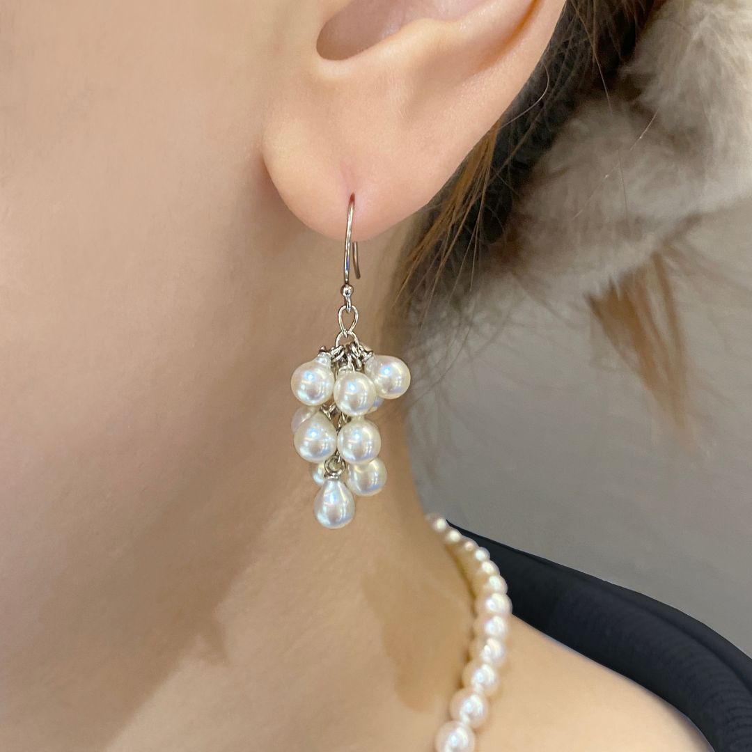 ぶどうピアス[GrapeClusterEarrings]