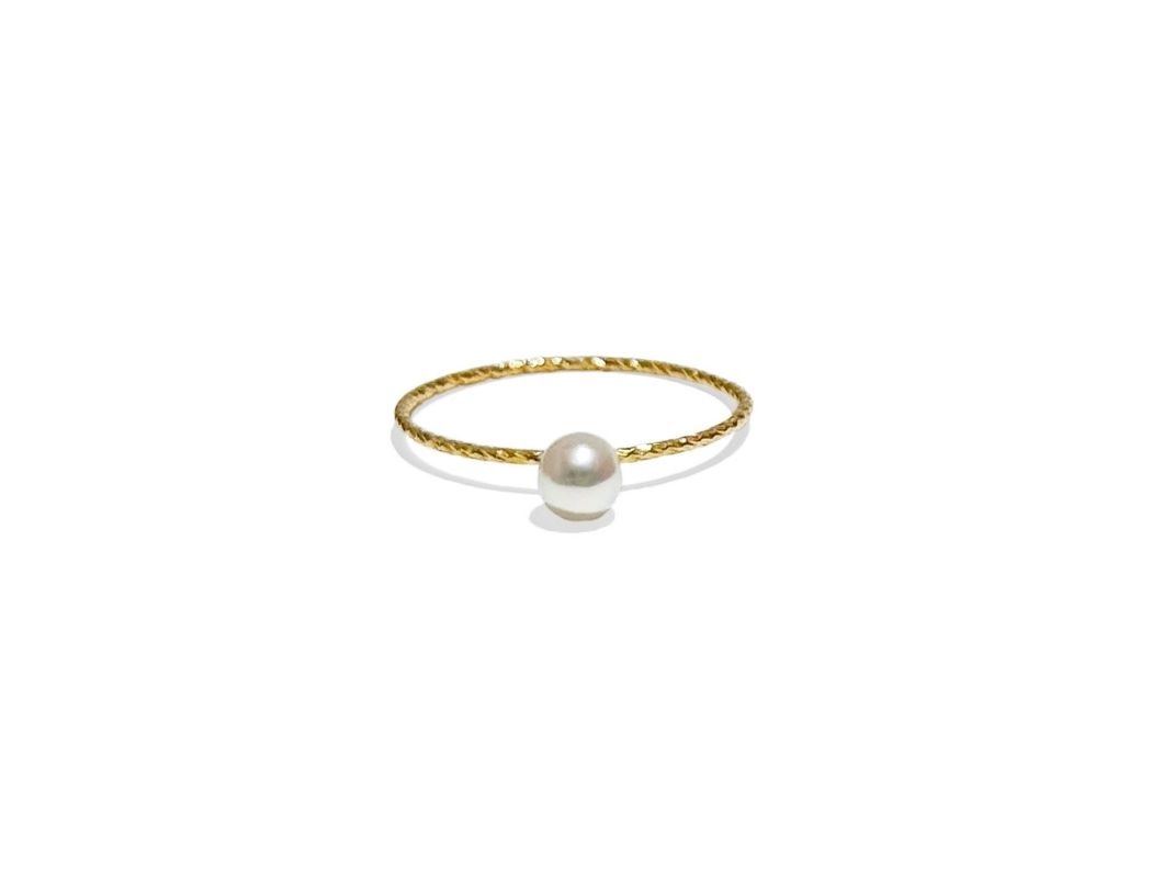K18 Pinkie Ring