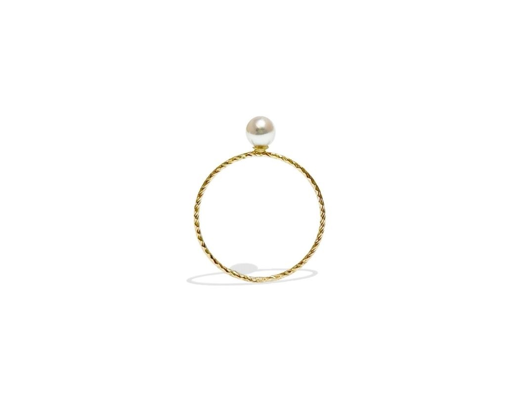 K18 Pinkie Ring