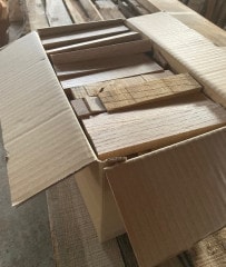 薪　ミズナラ材（ソロキャンプ　焚火用・焚き付け用）　段ボール詰め（約7～8キロ）