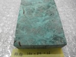 栃 瘤杢 スタビライズドウッドNo.16 グリーン L140mm×D26mm×W84mm バール杢
