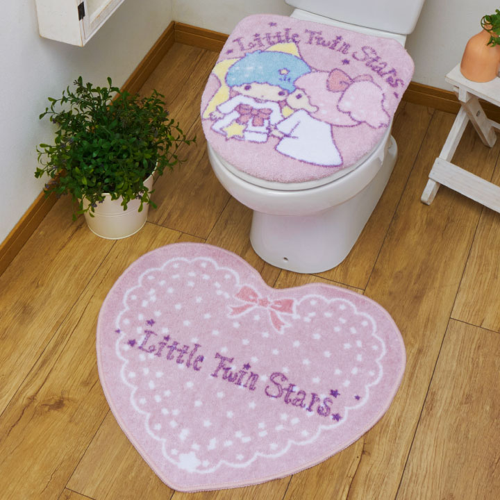 キキ&ララ キキララ トイレカバー&マット 2点セット[SB-525-S]