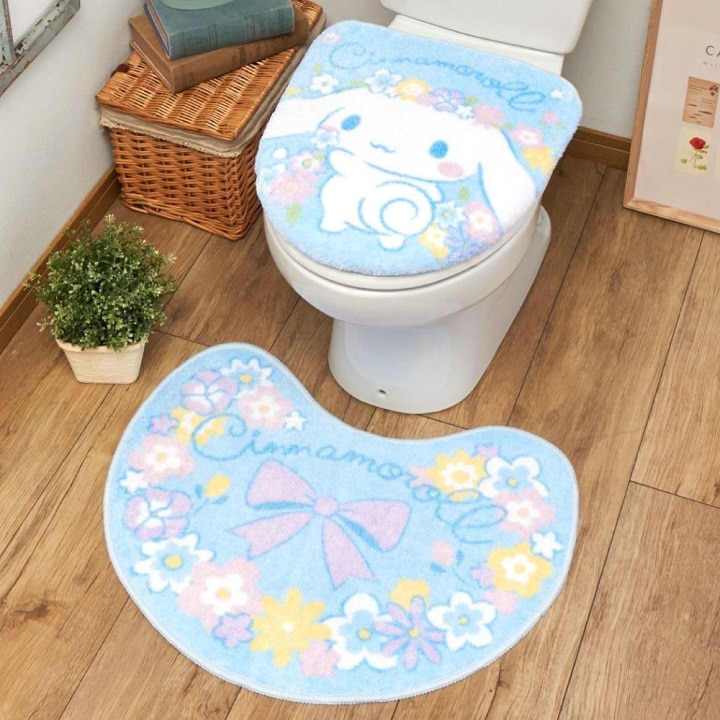 シナモロール トイレカバー&マット 2点セット[SB-526-S]