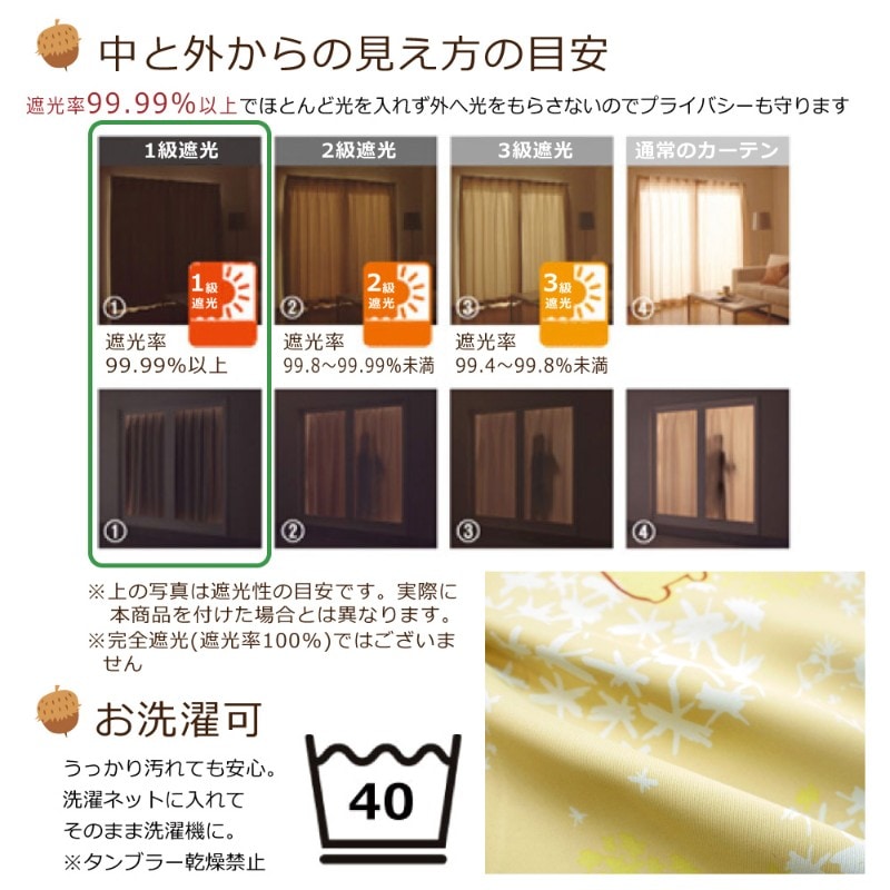 日本製 ポムポムプリン １級遮光・遮熱カーテン２枚組カーテン100×230 楽天市場】ポムポムプリン 幅100×110〜230cm丈 幅150×178〜200cm
