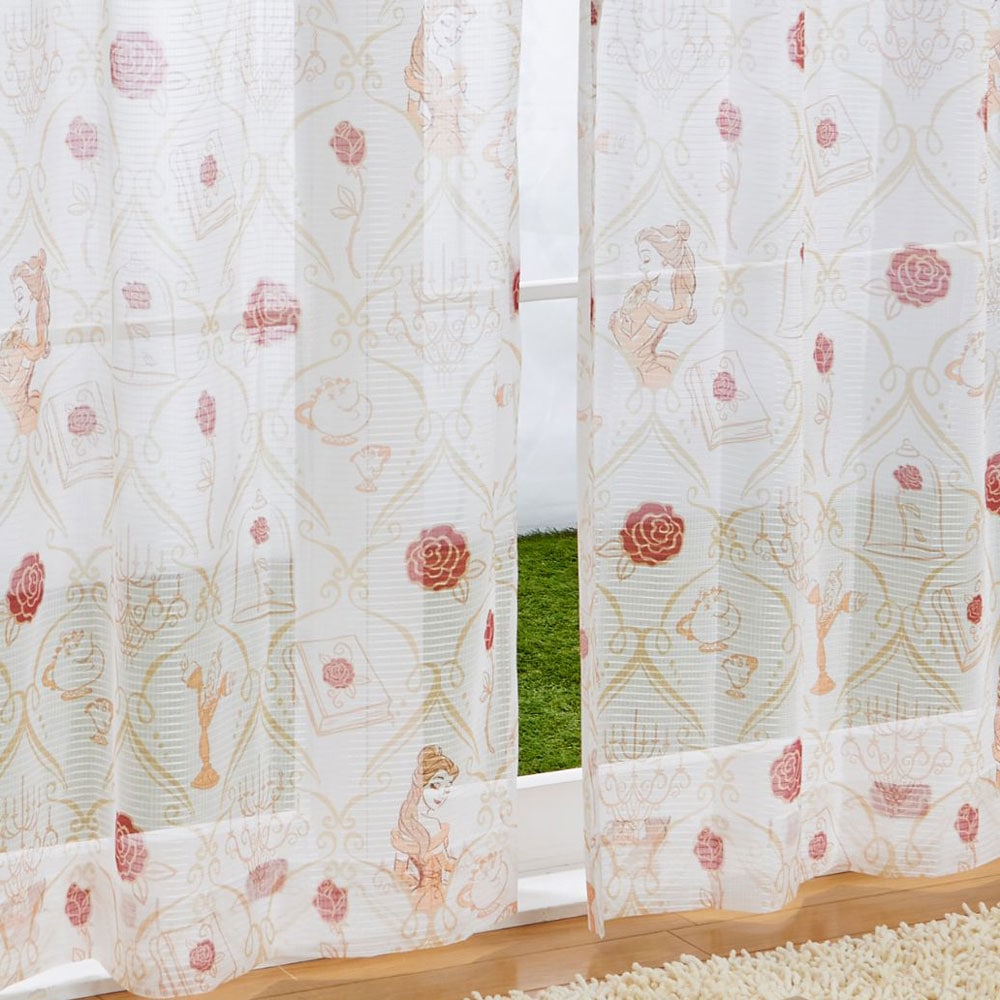 美女と野獣 ベル レースカーテン 2枚組 [SB-561-D]