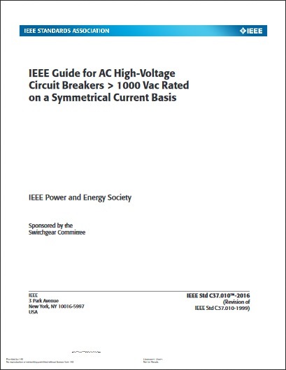 IEEE規格 C37.010, 2016