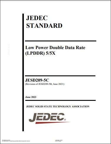JEDEC規格 JESD209-5, Revision C, 2023: Low Power Double Data Rate (LPDDR) 5/5X