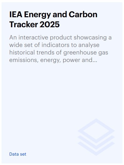 IEA Energy and Carbon Tracker 2025 国際エネルギー機関エネルギーおよびカーボントラッカー 2025年版（シングルユーザーライセンス）