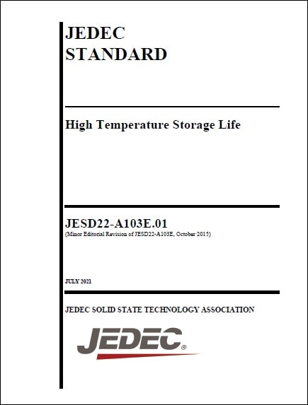 JEDEC規格 JESD22-A103E.01, 2021: High Temperature Storage Life