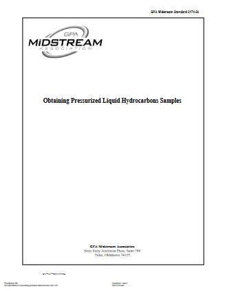 GPA規格 GPA 2174, 2020: Obtaining Pressurized Liquid Hydrocarbons Samples
