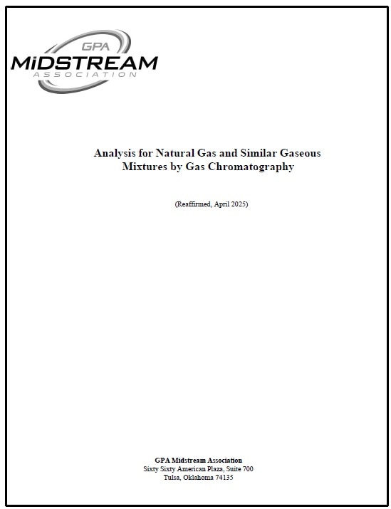GPA規格 GPA 2261, 2025: Analysis for Natural Gas and Similar Gaseous Mixtures by Gas Chromatography