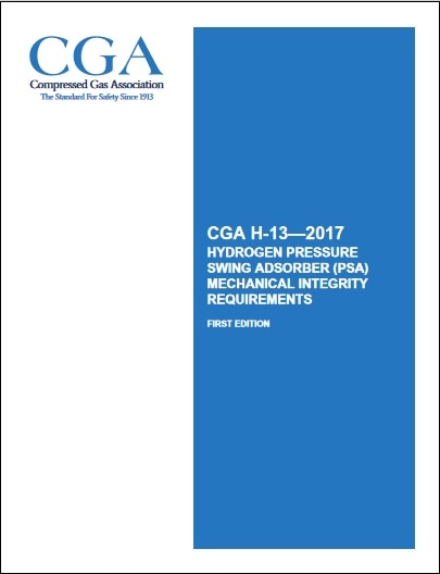 CGA規格 CGA H-13, 2017: Hydrogen Pressure Swing Adsorber (PSA) Mechanical Integrity Requirements
