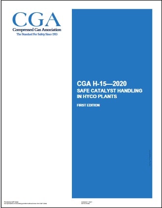 CGA規格 CGA H-15, 2020: Safe Catalyst Handling in HYCO Plants