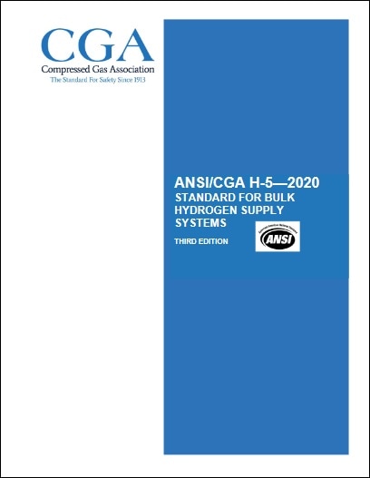 CGA規格 ANSI/CGA H-5, 3rd Edition, 2020: Standard for Bulk Hydrogen Supply Systems 