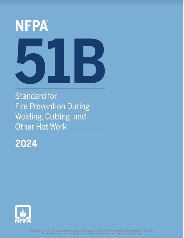 NFPA規格 51B, 2024 Edition: Standard for Fire Prevention During Welding, Cutting, and Other Hot Work