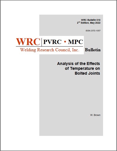 WRC BULLETIN 510: Analysis of the Effects of Temperature on Bolted Joints, 2nd Edition