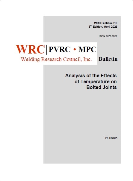 WRC BULLETIN 510: Analysis of the Effects of Temperature on Bolted Joints, 3rd Edition